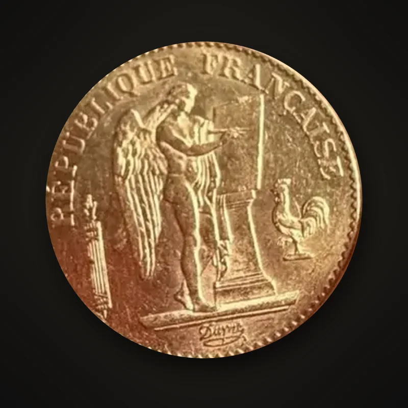 Pièce de 20 francs or au Génie, revers